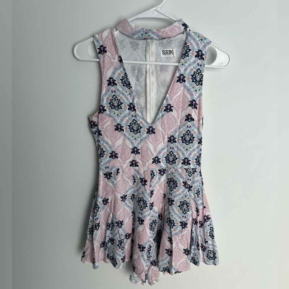 Short Sleeve Shorts Romper